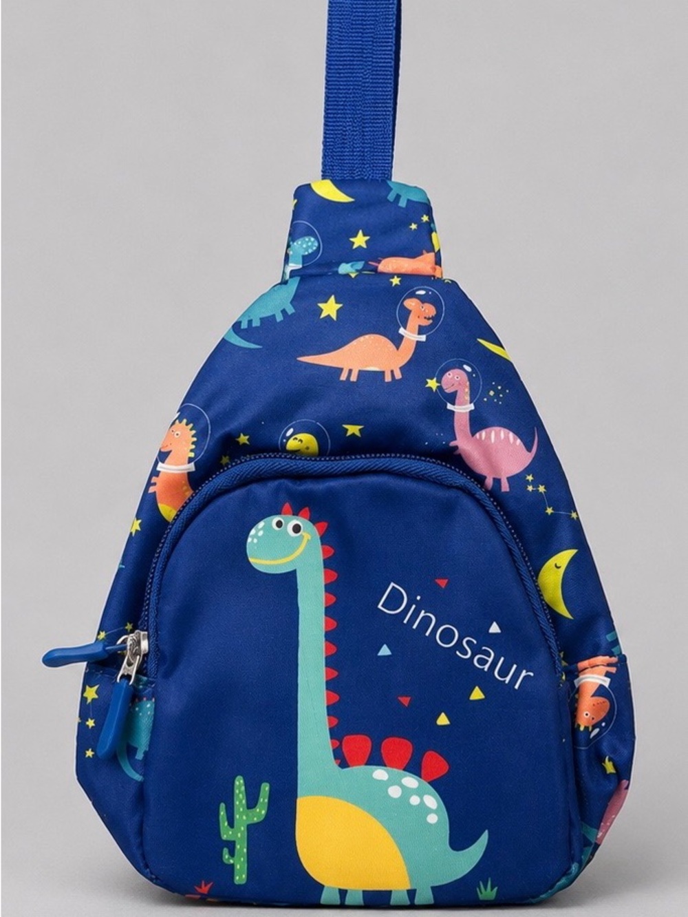 Kids Dinosaur Sling Backpack - Blue